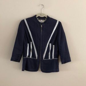 Silk lined cotton navy Verrier Nordstrom blazer